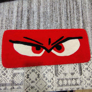 Red Anger Eye Cartoon Keyboard Rug image 0