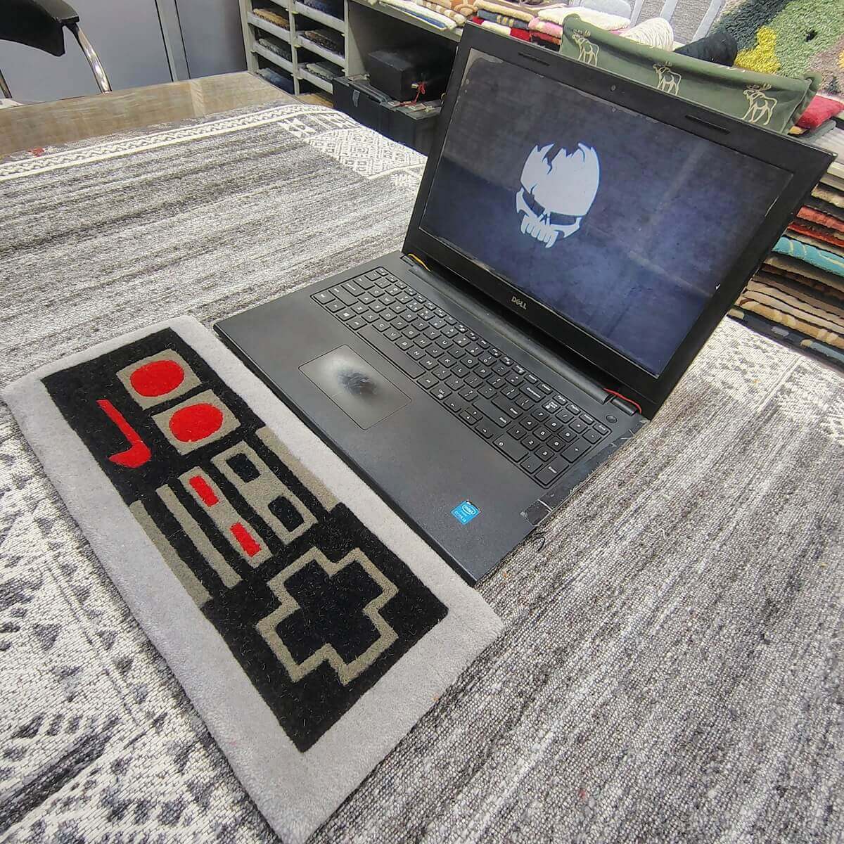 Retro Controller Black Gaming Keyboard Rug image 2