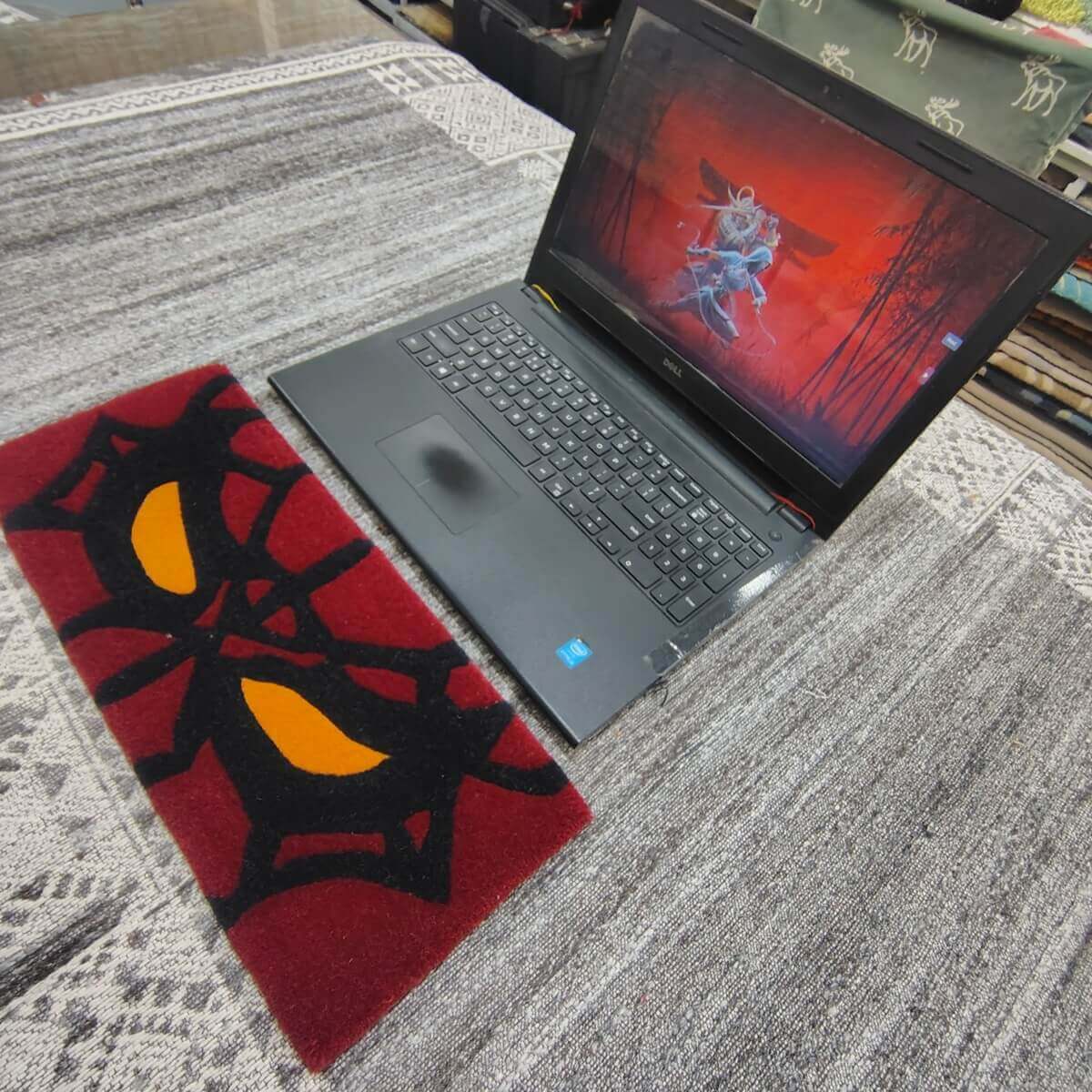 Thick Spiderman table top rug for gaming and typing comfort – SnugRugz India