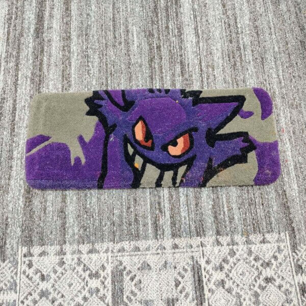 Gengar Pokemon Cartoon Purple Keyboard Rug Close up