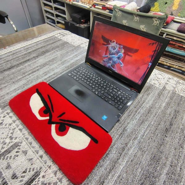 Red Anger Eye Keyboard Rug
