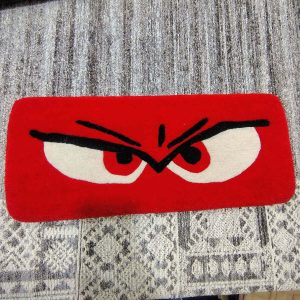 Red Anger Eye Keyboard Rug
