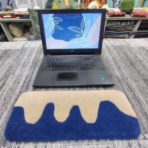 Wave Blue Keyboard Rug - close up